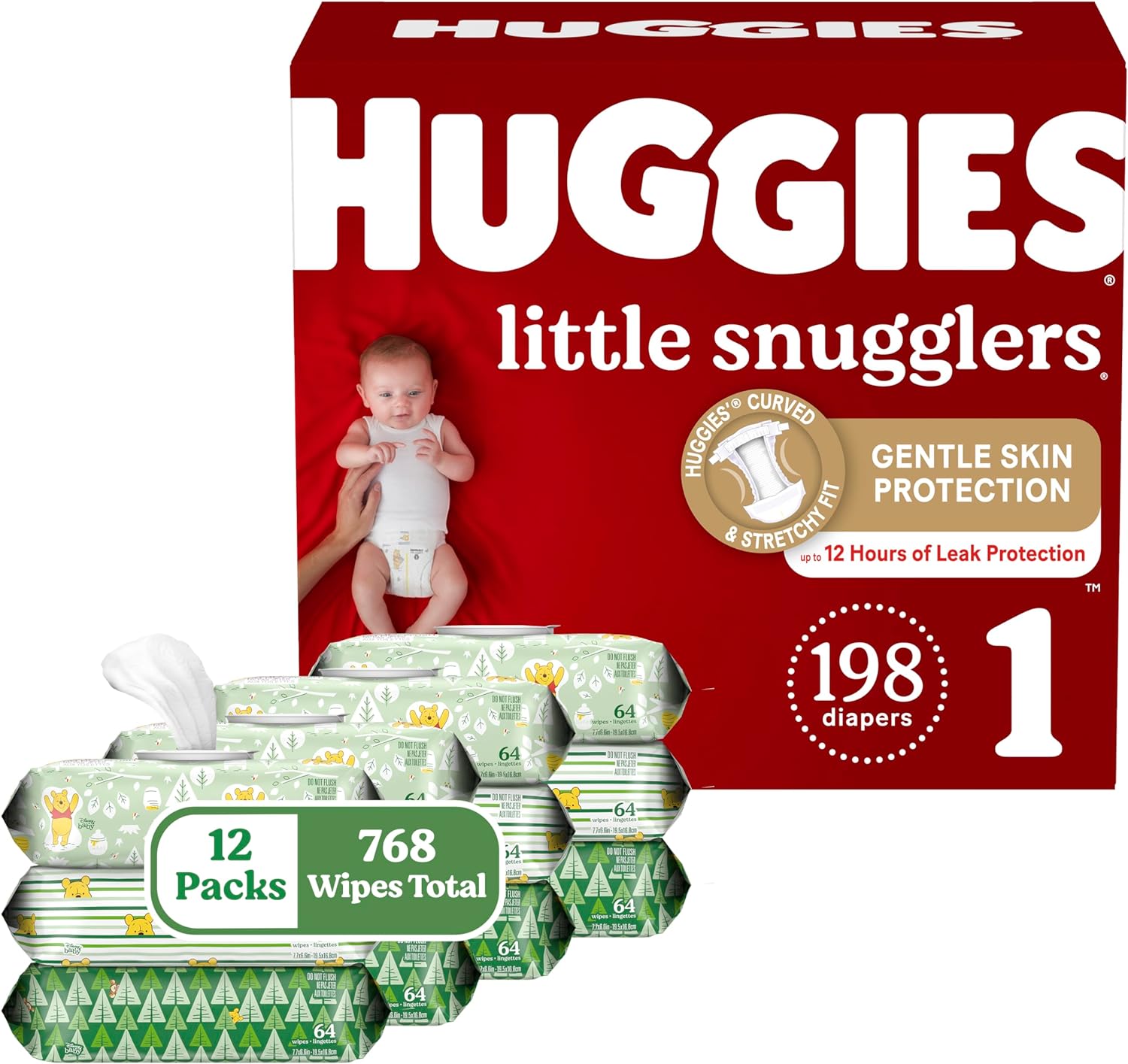 Huggies Little Snugglers Diapers & Wipes Bundle Huggies Little